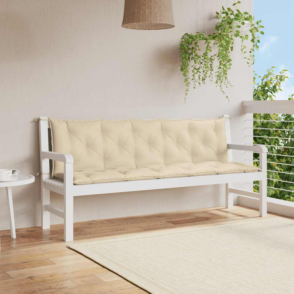vidaXL Gartenbank-Auflage Beige 180x(50+50)x7 cm Oxford-Gewebe
