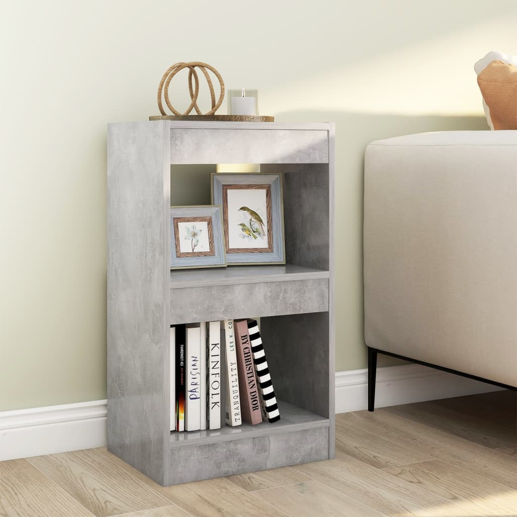 vidaXL Bücherregal/Raumteiler Betongrau 40x30x72 cm