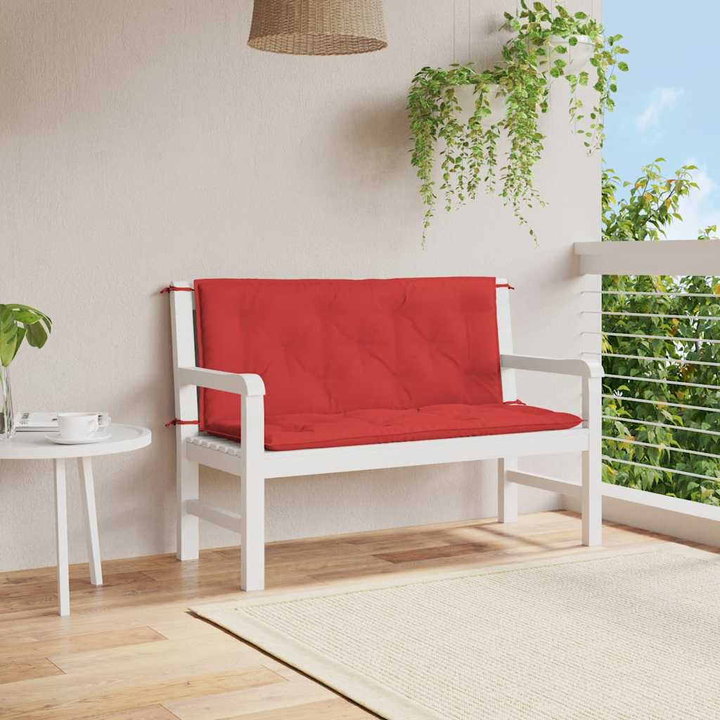vidaXL Gartenbank-Auflage Rot 120x(50+50)x7 cm Oxford-Gewebe