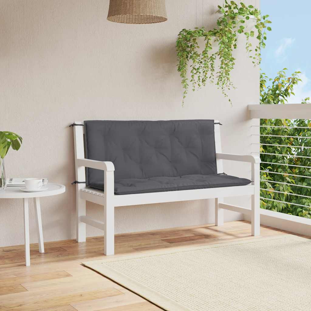 vidaXL Gartenbank-Auflage Anthrazit 120x(50+50)x7 cm Oxford-Gewebe