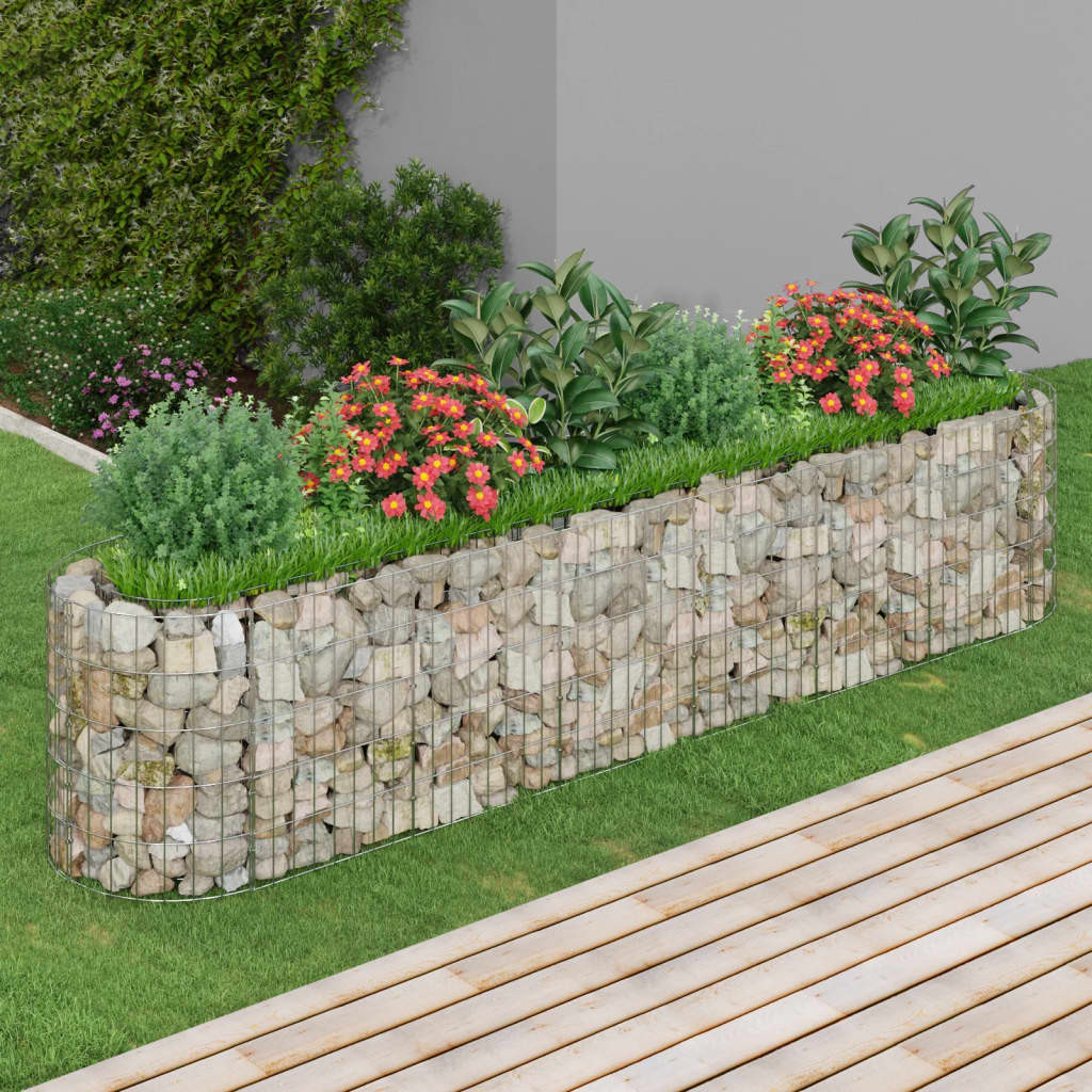 vidaXL Gabionen-Hochbeet Verzinktes Eisen 260x50x50 cm