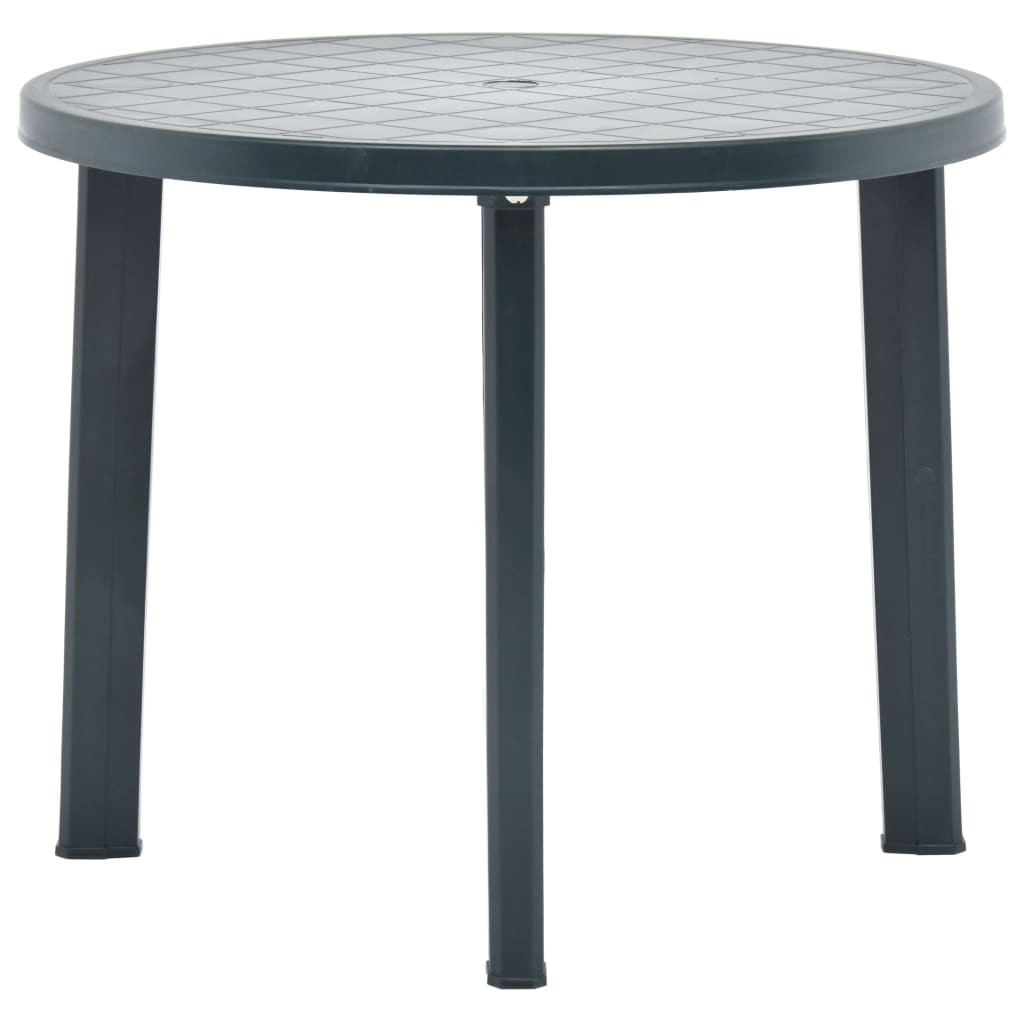 vidaXL Gartentisch Grün 89 cm Kunststoff