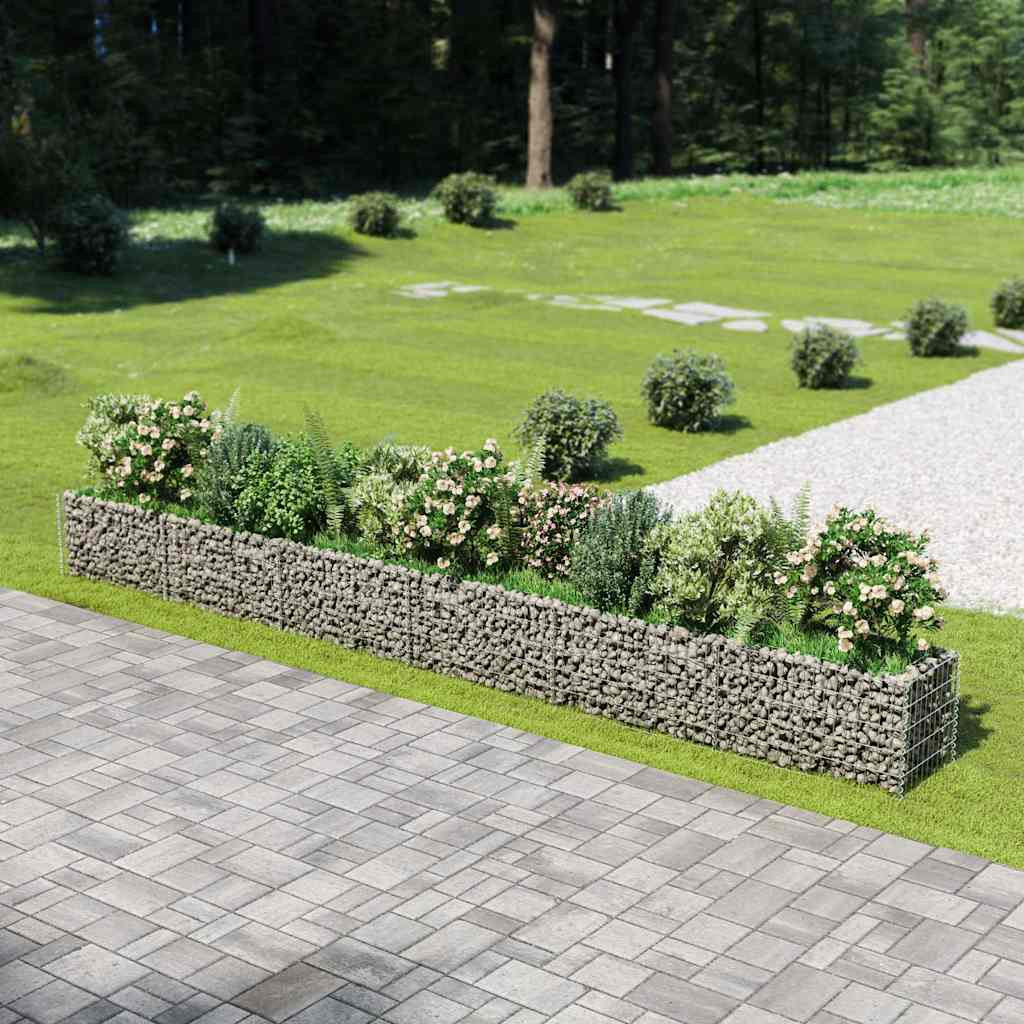 vidaXL Gabionen-Hochbeet Verzinkter Stahl 540×50×50 cm