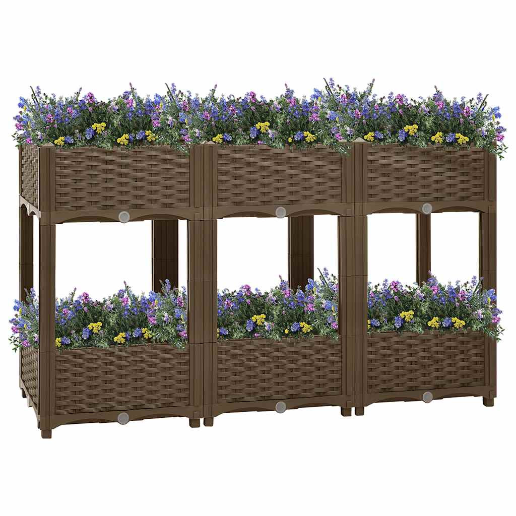 vidaXL Hochbeet 120x40x71 cm Polypropylen