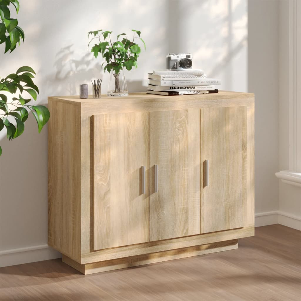 vidaXL Sideboard Sonoma-Eiche 92x35x75 cm Holzwerkstoff