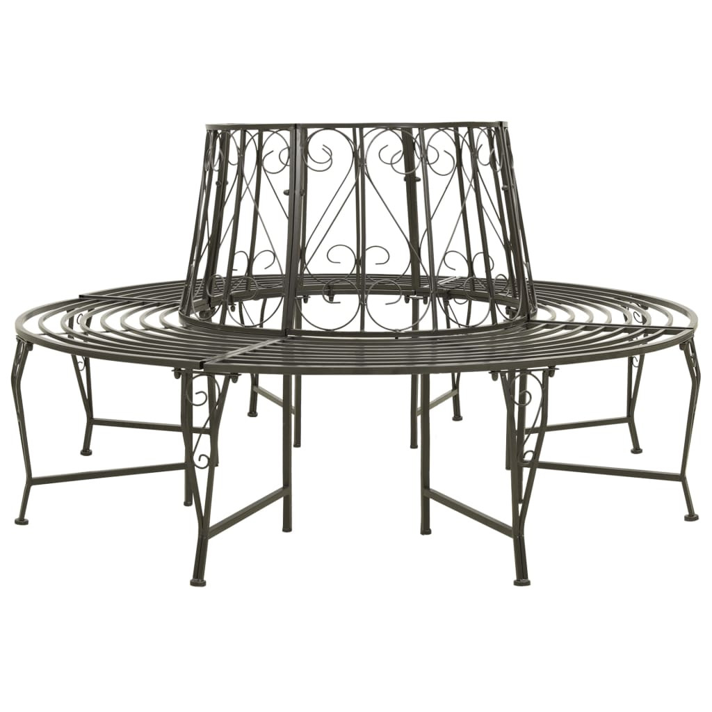 vidaXL Baumbänke 1-Sitzanzahl Ø 160 x 89 cm Stahl