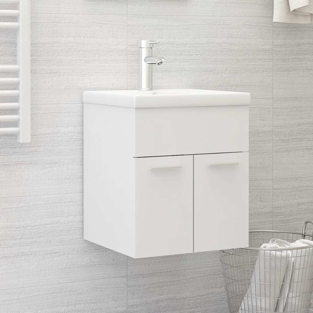 vidaXL Waschbeckenunterschrank Weiß 41x38,5x46 cm Holzwerkstoff