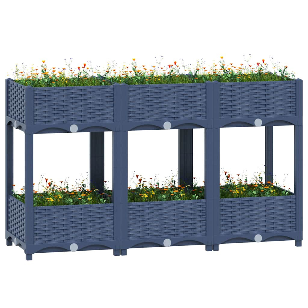 vidaXL Hochbeet 120x40x71 cm Polypropylen