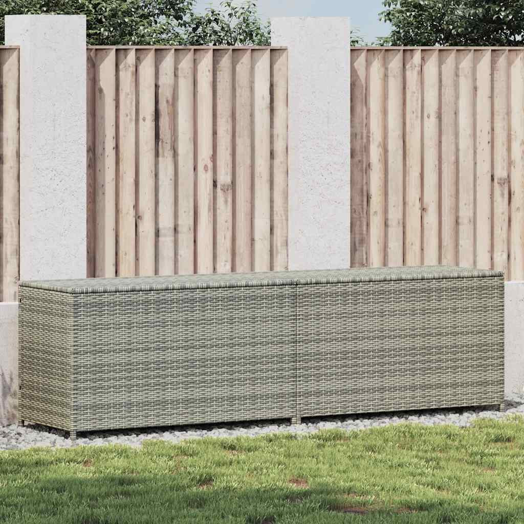 vidaXL Gartenbox Poly Rattan 200x50x60 cm Grau