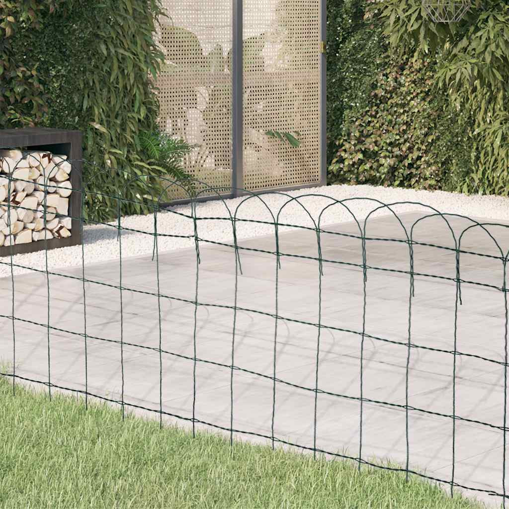 vidaXL Beetzaun Pulverbeschichtetes Eisen 10×0,65 m