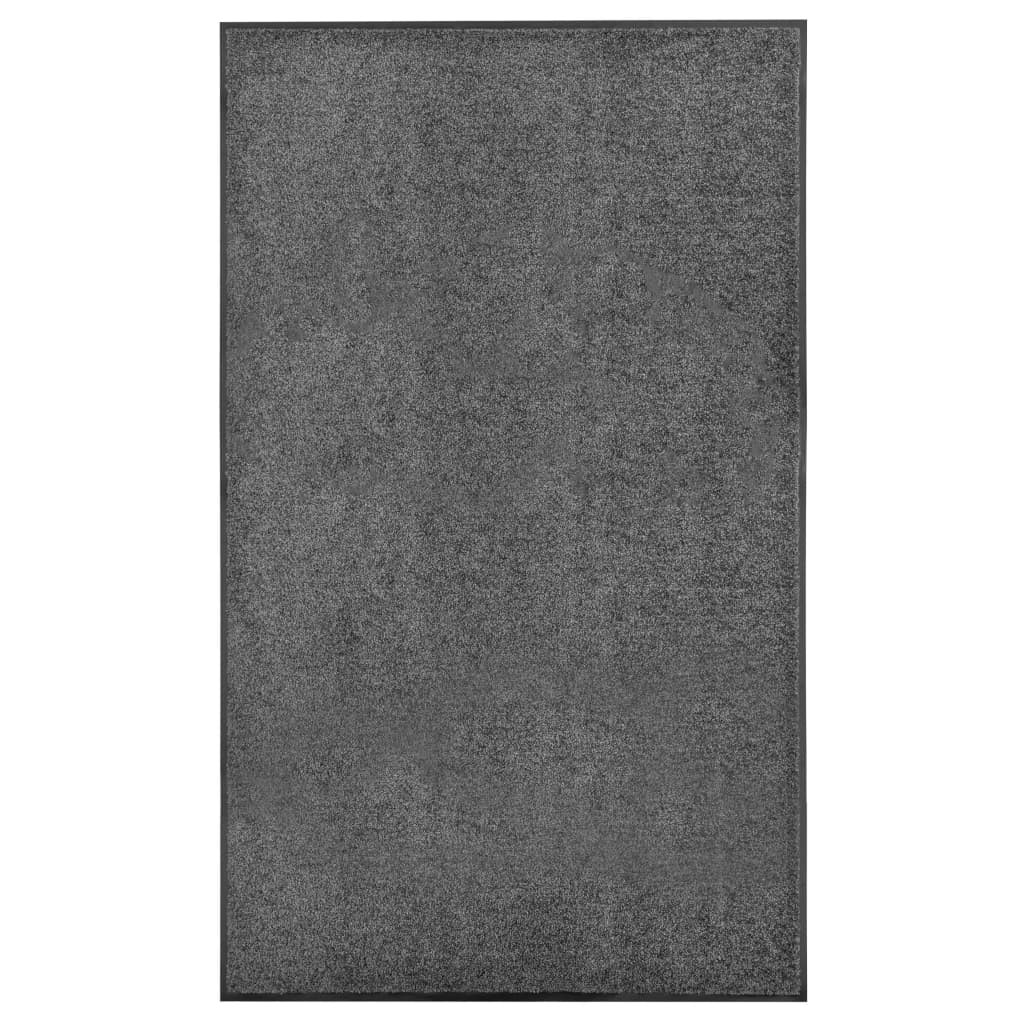 vidaXL Fußmatte Waschbar Anthrazit 90x150 cm