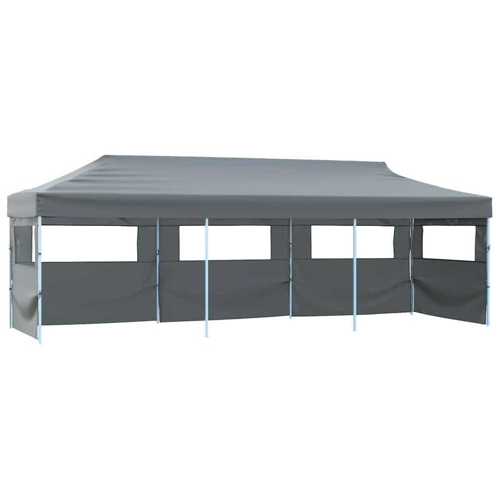 vidaXL Faltzelt Partyzelt Pop-Up mit 5 Seitenwänden 870x291x315 cm Anthrazit
