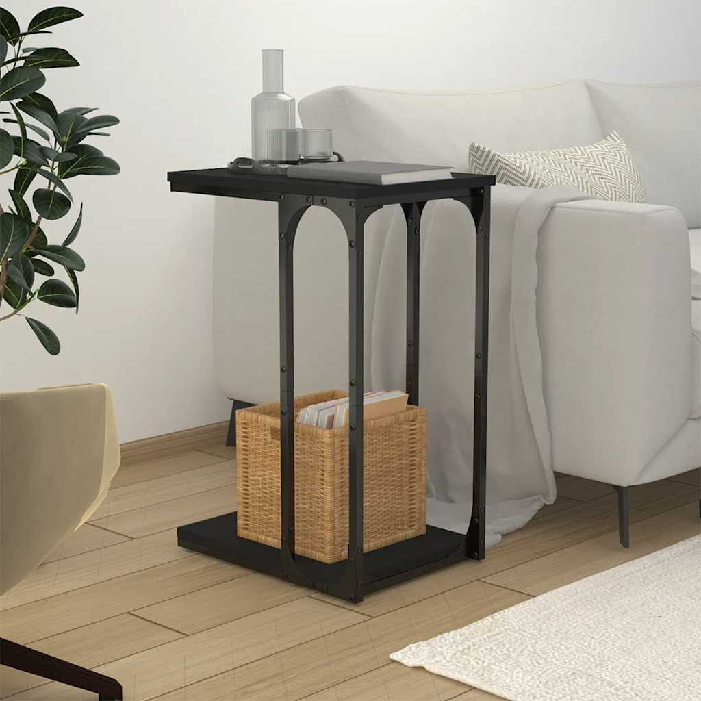 vidaXL Beistelltisch Schwarz 40x30x60 cm Holzwerkstoff