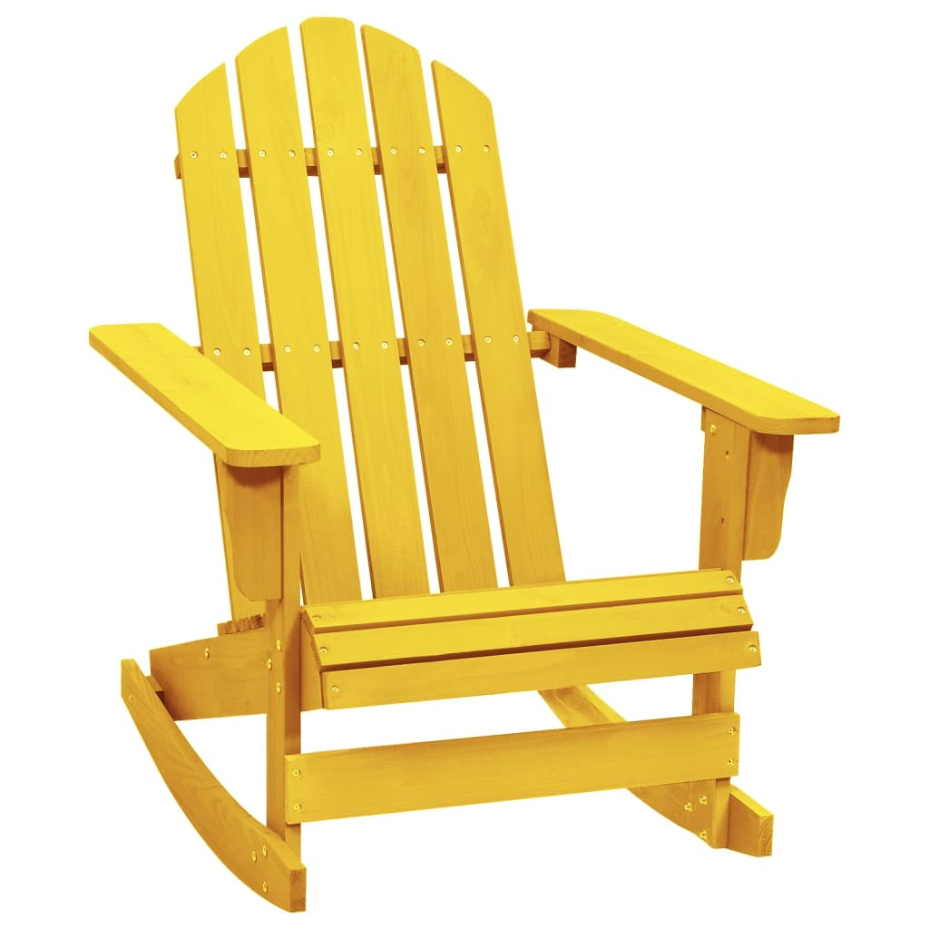 vidaXL Adirondack-Schaukelstuhl Massivholz Tanne Gelb