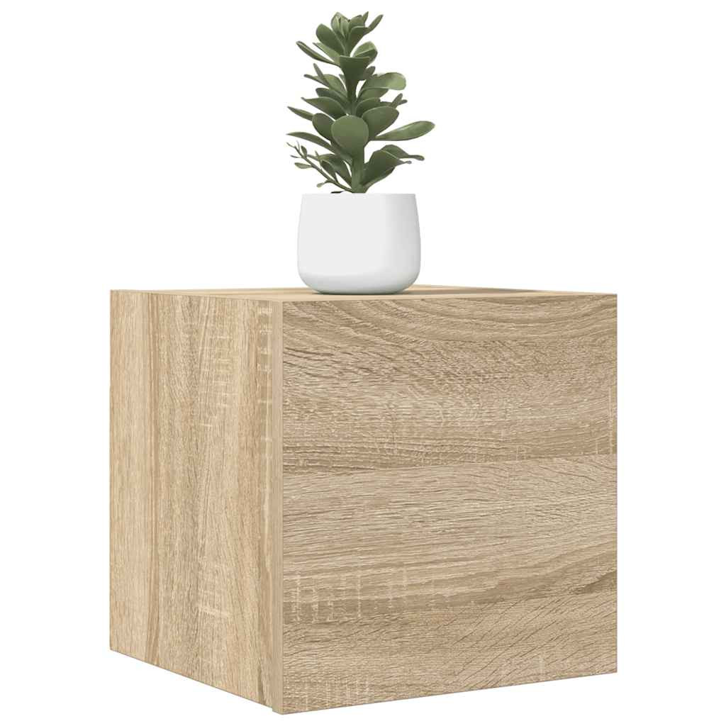 vidaXL TV-Wandschränke 2 Stk. Sonoma-Eiche 30,5x30x30 cm