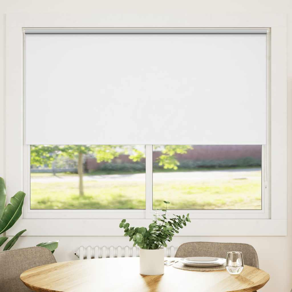 vidaXL Verdunkelungsrollo 144,4 x 175 cm, Stoffbreite 140 cm, Weiß