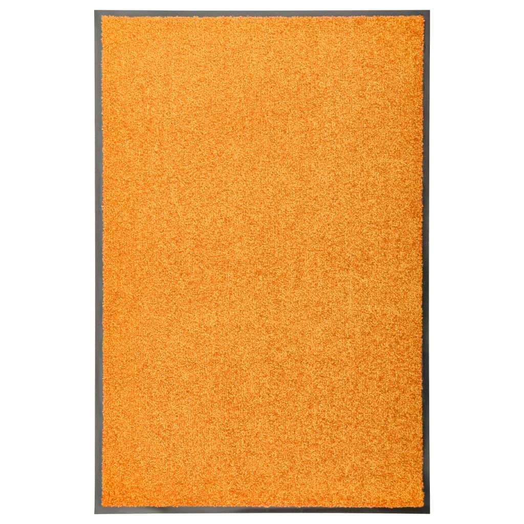 vidaXL Fußmatte Waschbar Orange 60x90 cm