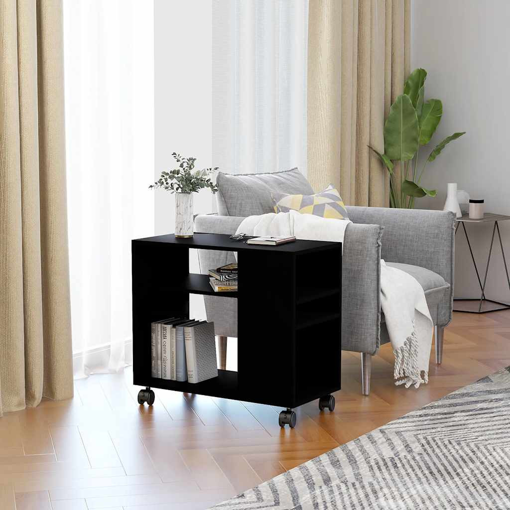 vidaXL Beistelltisch Schwarz 70x35x55 cm Holzwerkstoff