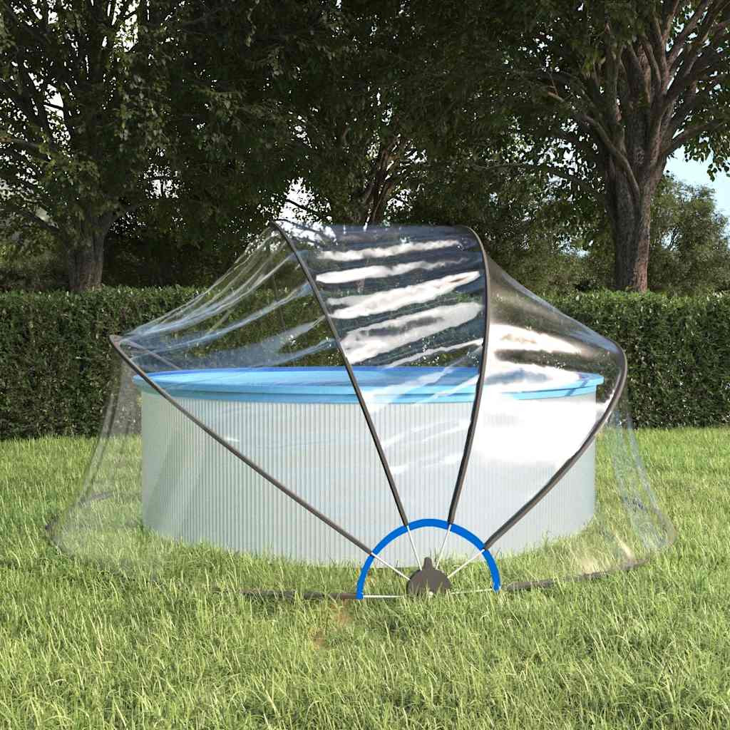 vidaXL Pool-Kuppel Rund 315x158 cm PVC