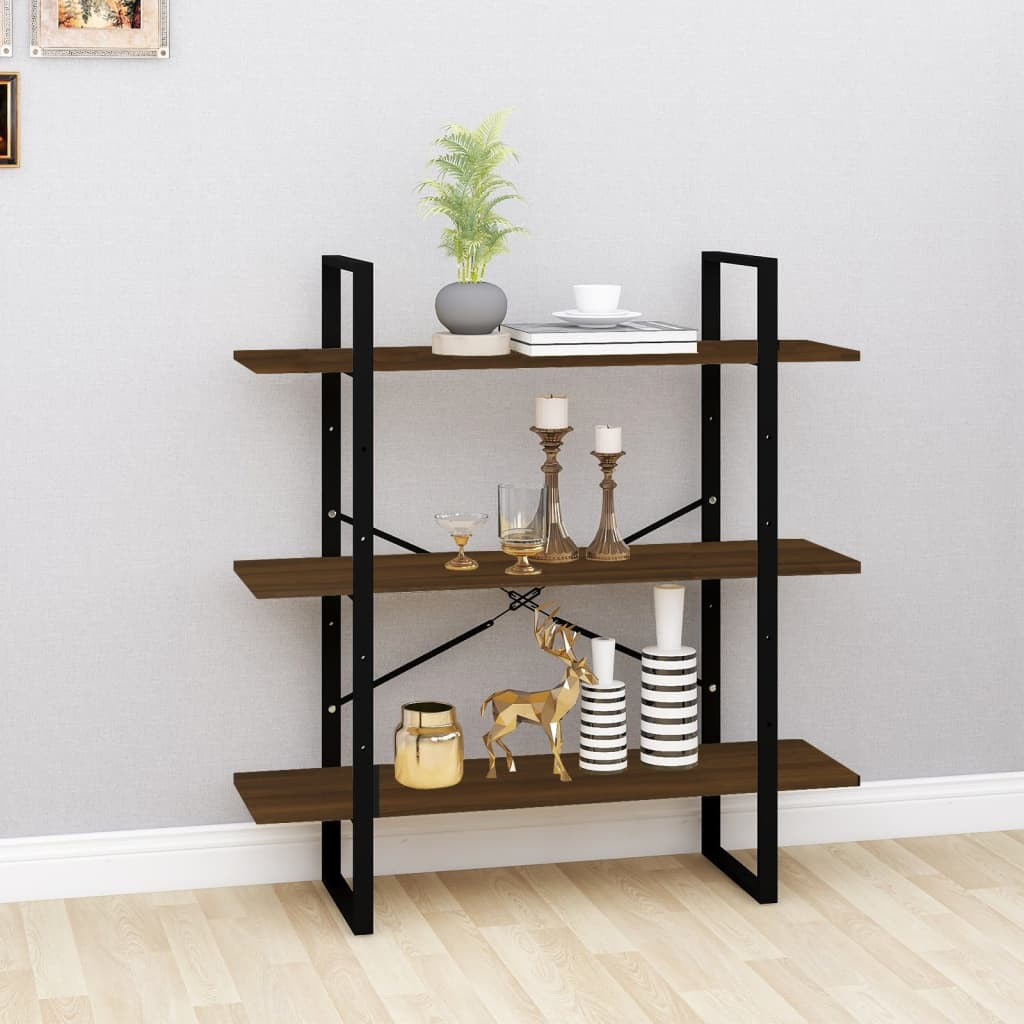 vidaXL Bücherregal Braun Eichen-Optik 100x30x105 cm Holzwerkstoff