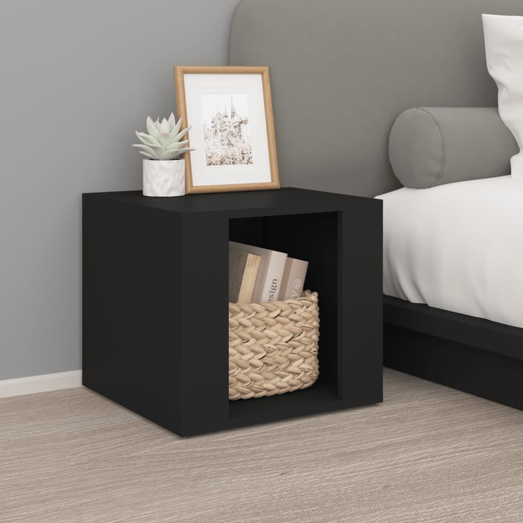 vidaXL Nachttisch Schwarz 41x40x36 cm Holzwerkstoff