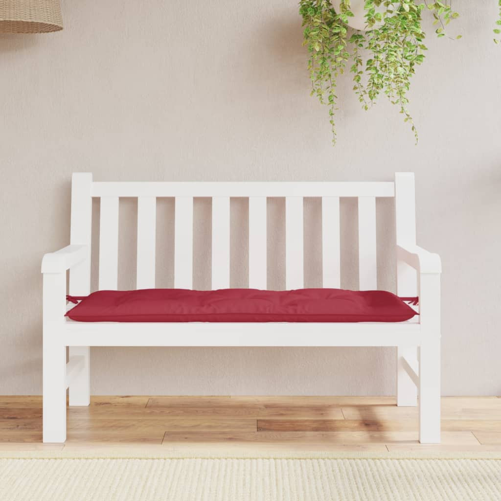 vidaXL Gartenbank-Auflage Weinrot 120x50x7 cm Oxford-Gewebe