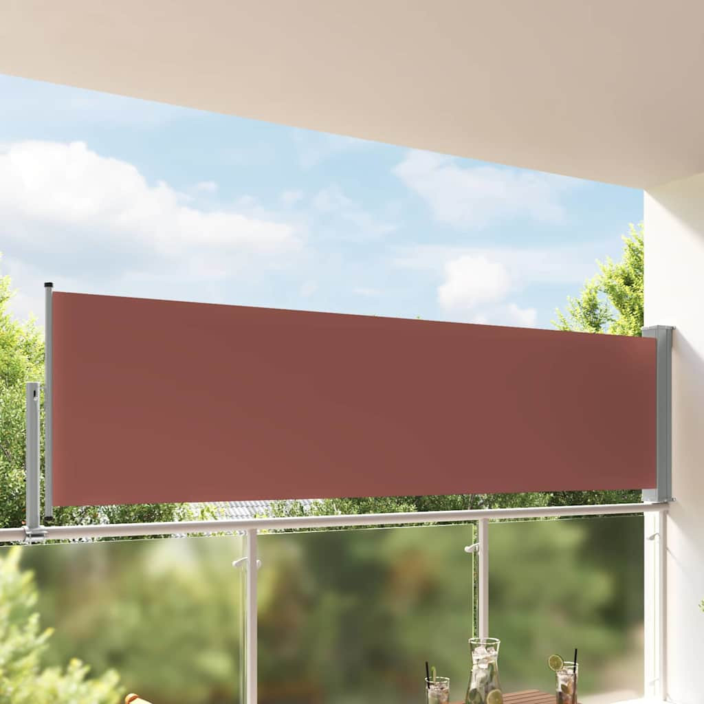 vidaXL Ausziehbare Seitenmarkise 100x300 cm Braun