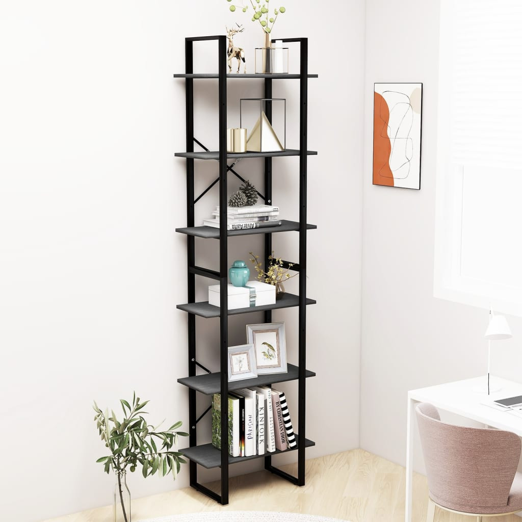 vidaXL Lagerregal Grau 60x30x210 cm Massivholz Kiefer