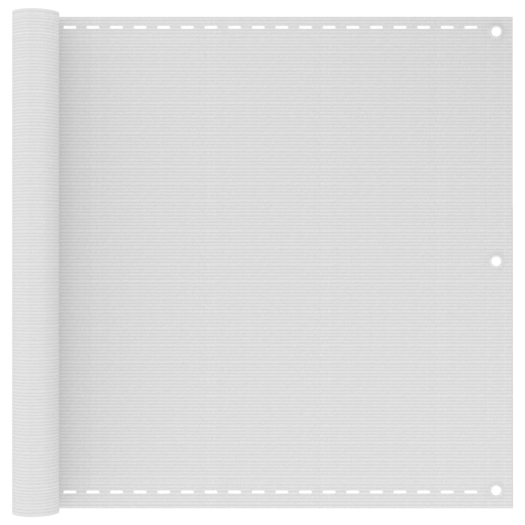 vidaXL Balkon-Sichtschutz Weiß 90x300 cm HDPE