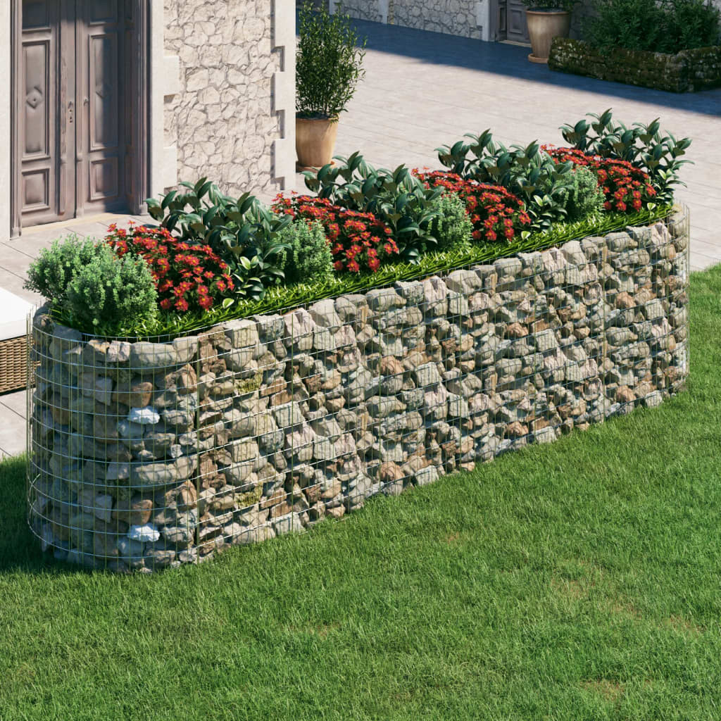 vidaXL Gabionen-Hochbeet Verzinktes Eisen 400x100x100 cm