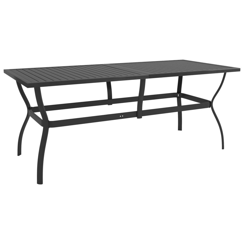 vidaXL Gartentisch Anthrazit 190x80x72 cm Stahl