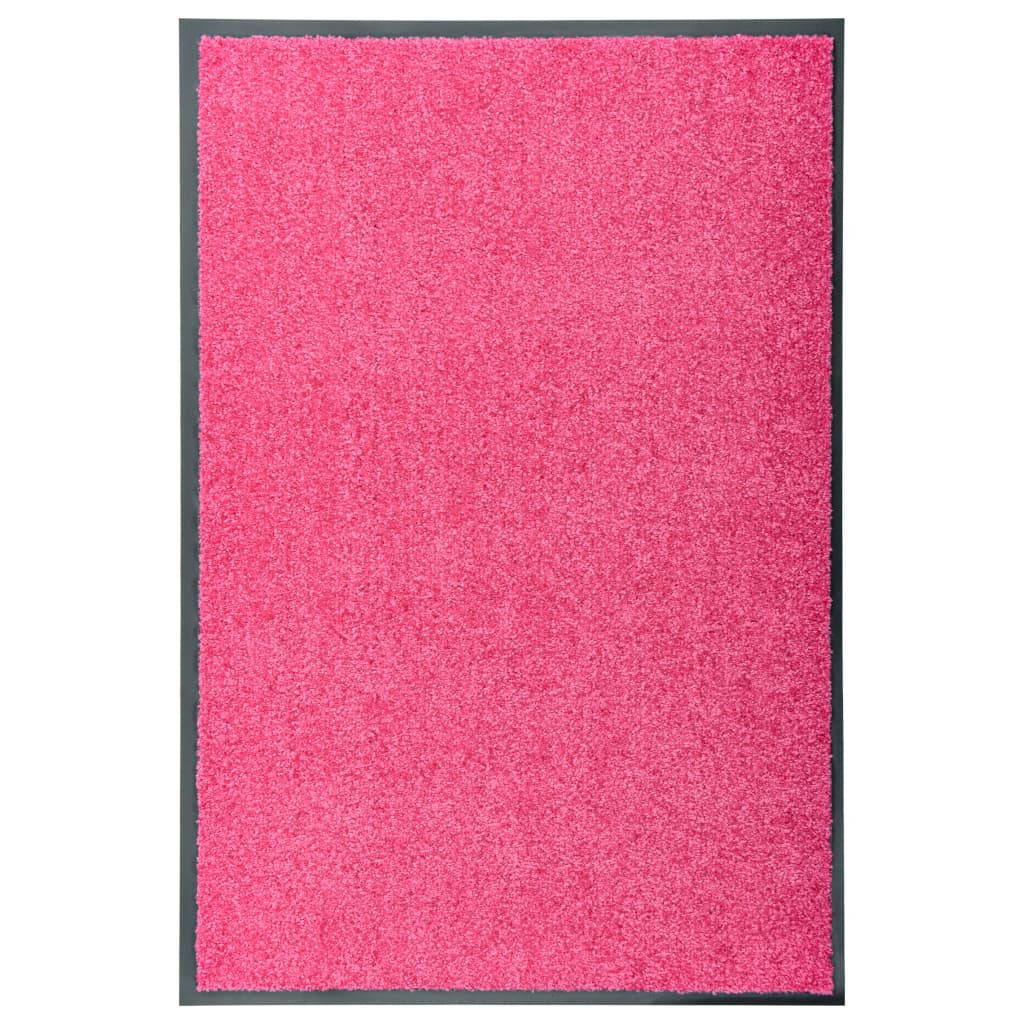vidaXL Fußmatte Waschbar Rosa 60x90 cm
