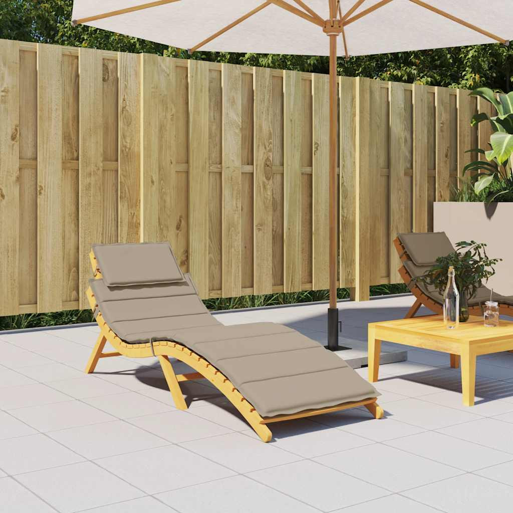 vidaXL Sonnenliegen-Auflage Taupe 186x58x4 cm Oxford-Gewebe