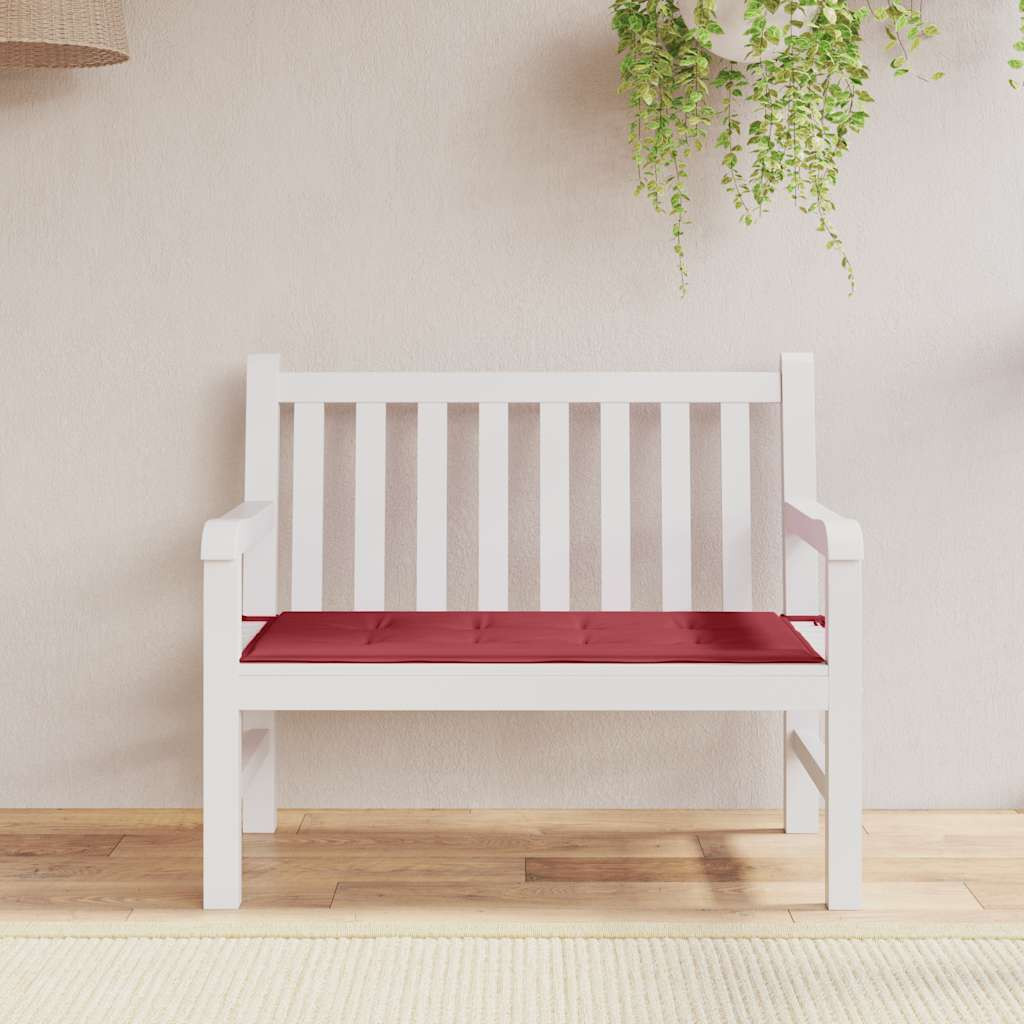vidaXL Gartenbank-Auflage Weinrot 120x50x3 cm Oxford-Gewebe