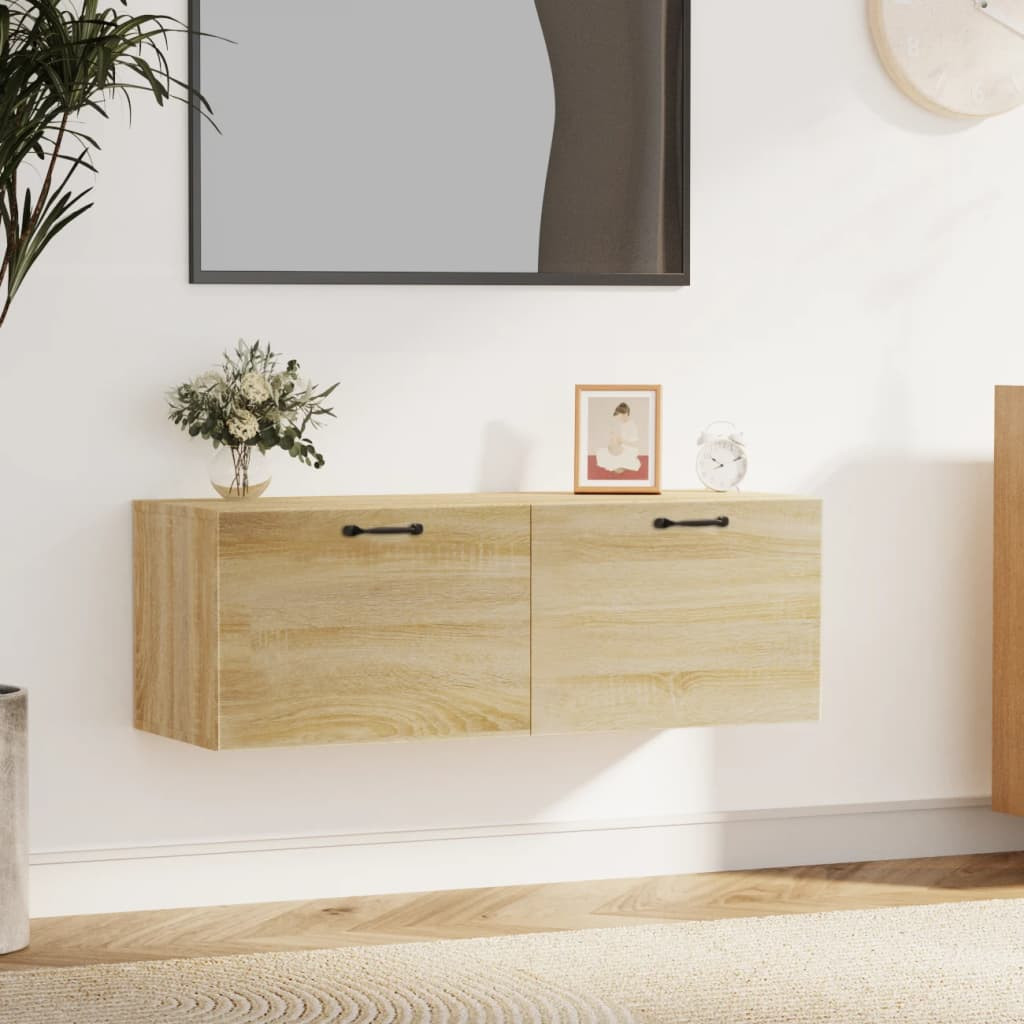vidaXL Wandschrank Sonoma-Eiche 100x36,5x35 cm Holzwerkstoff