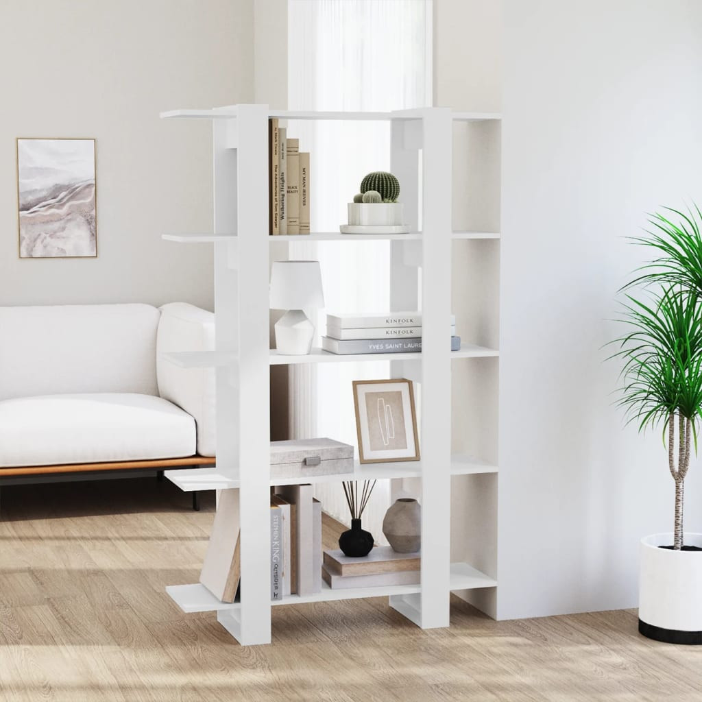 vidaXL Bücherregal/Raumteiler Weiß 100×30×160 cm
