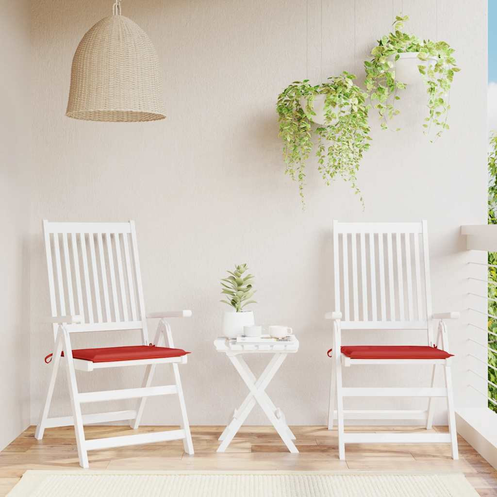 vidaXL Gartenstuhl-Kissen 2 Stk. Rot 40x40x4 cm Oxford-Gewebe