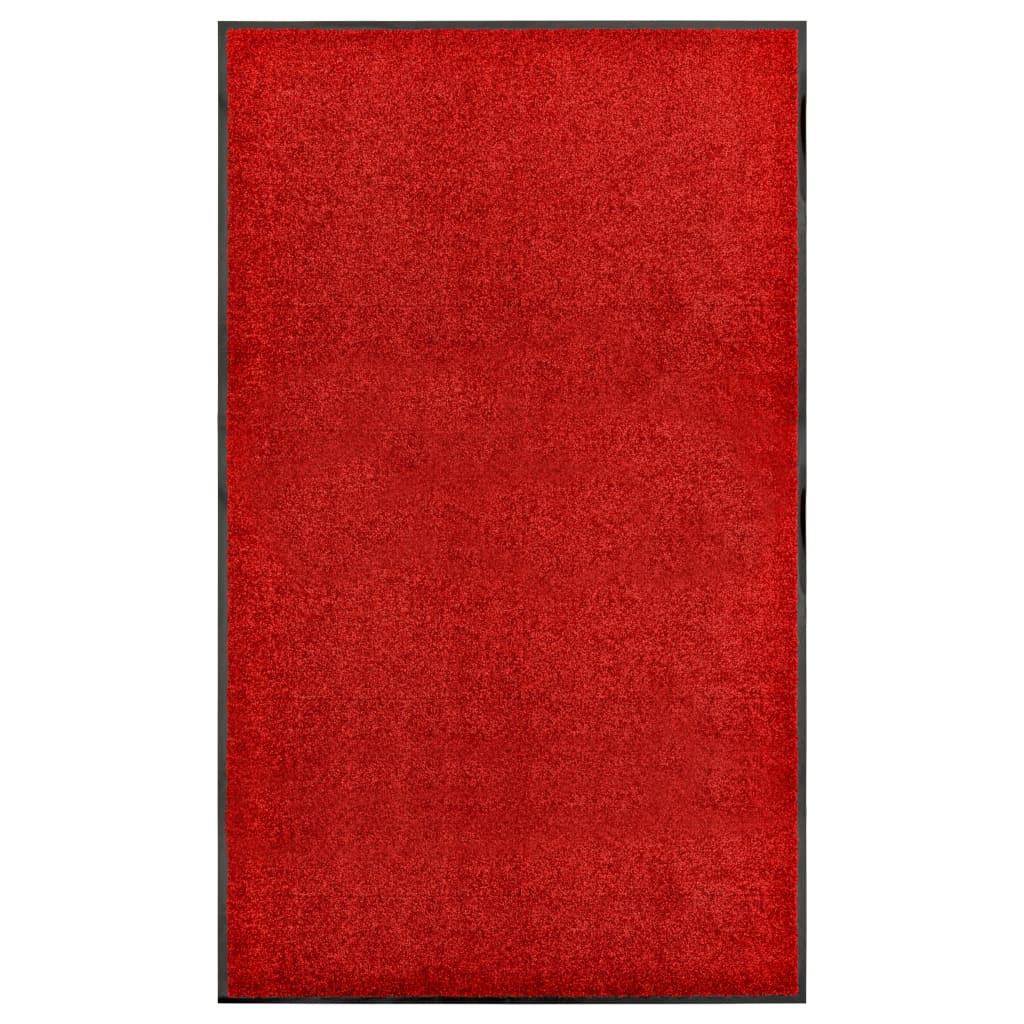 vidaXL Fußmatte Waschbar Rot 90x150 cm