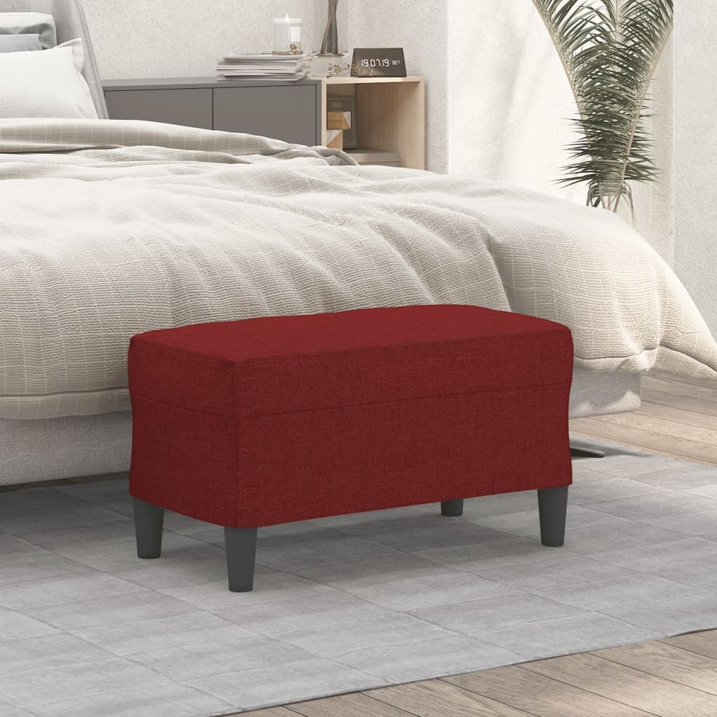 vidaXL Sitzbank Weinrot 70x35x41 cm Stoff