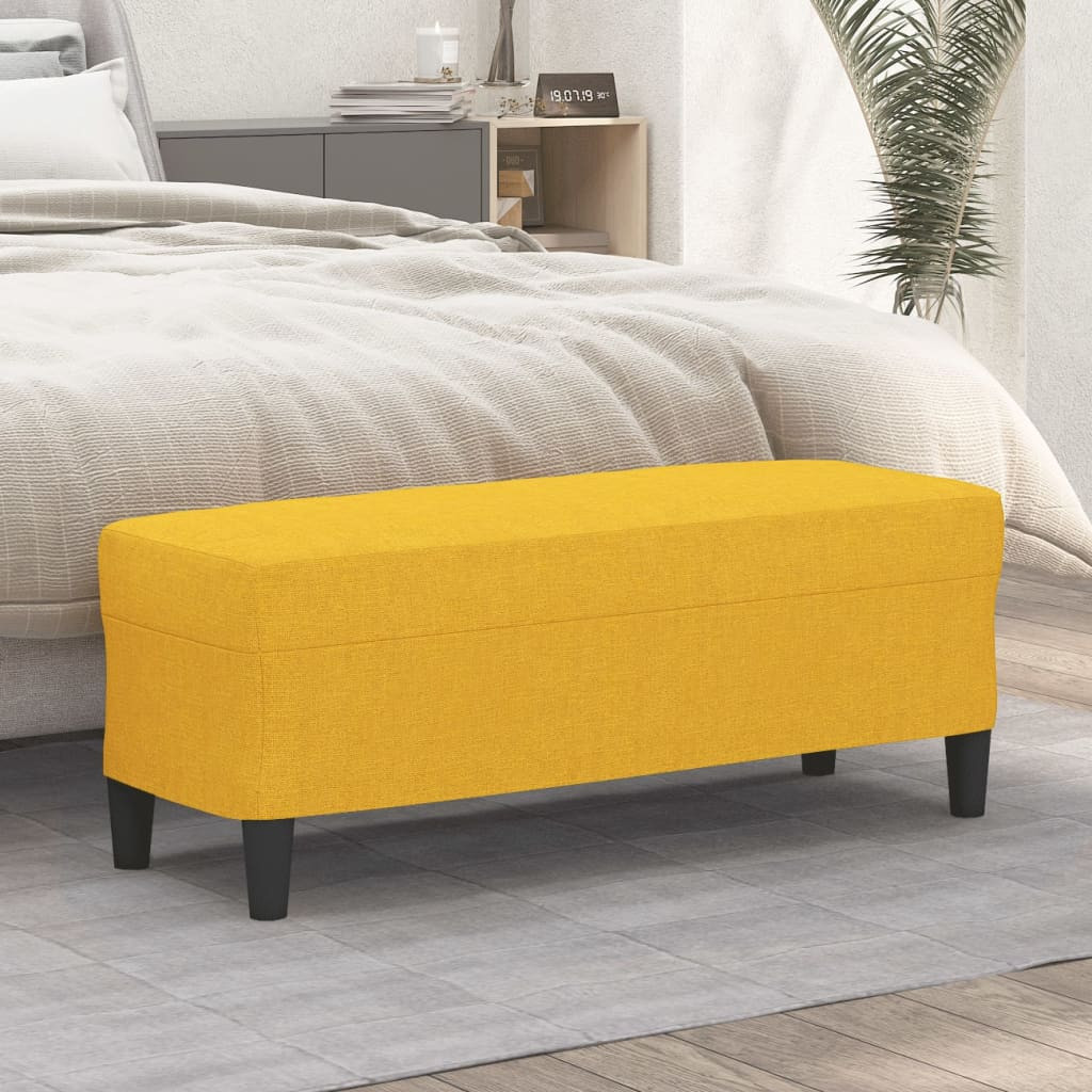 vidaXL Sitzbank Hellgelb 100x35x41 cm Stoff