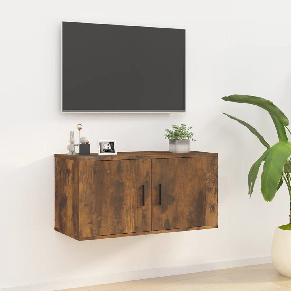 vidaXL TV-Wandschrank Räuchereiche 80x34,5x40 cm