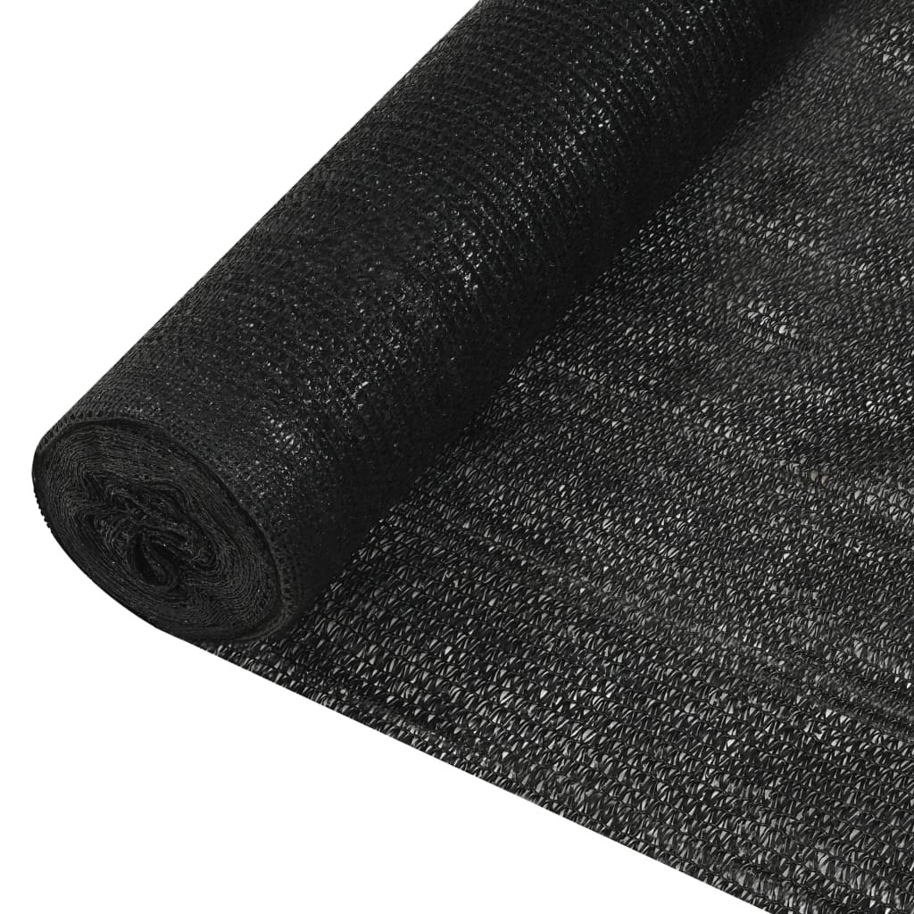 vidaXL Zaunblende Schwarz 2x25 m HDPE 195 g/m²