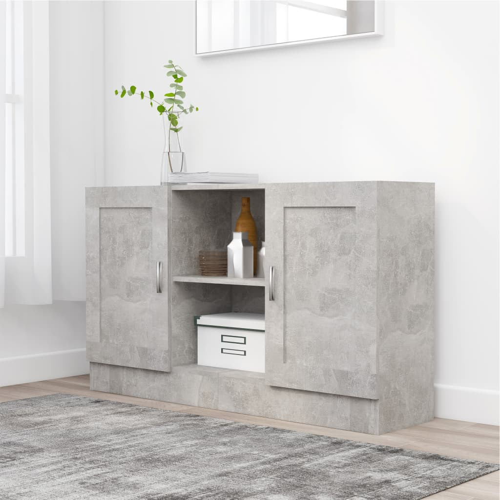 vidaXL Sideboard Betongrau 120x30,5x70 cm Holzwerkstoff