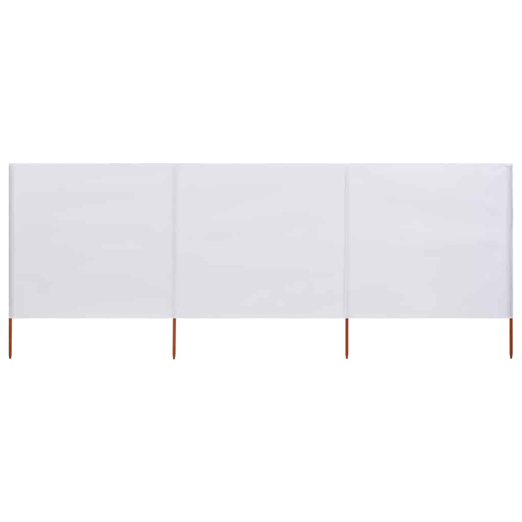 vidaXL 3-teiliges Windschutzgewebe 400 x 80 cm Sandweiß