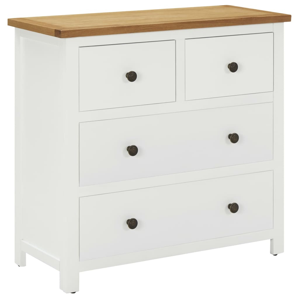 vidaXL Kommode 80x35x75 cm Massivholz Eiche