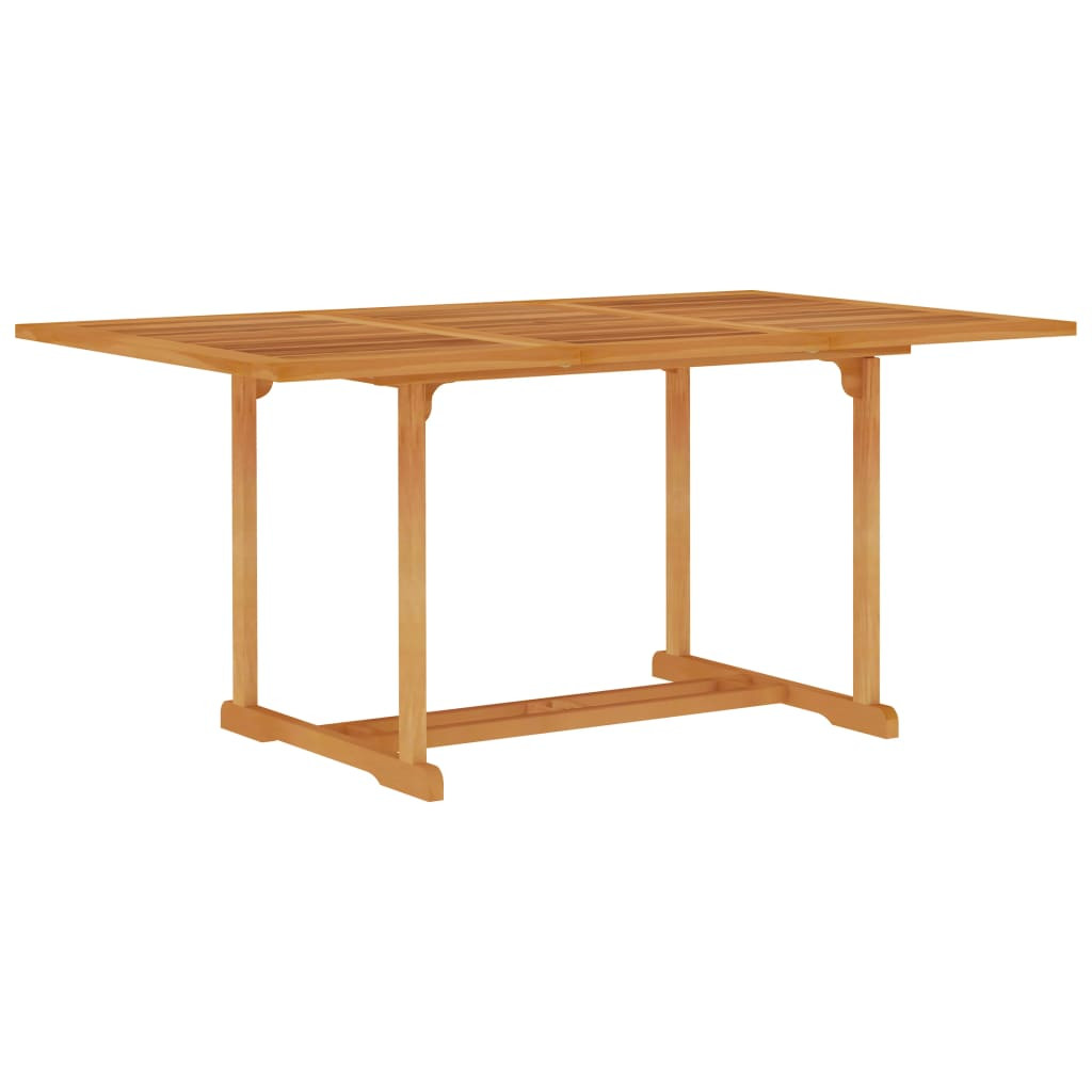 vidaXL Gartentisch 150x90x75 cm Teak Massivholz