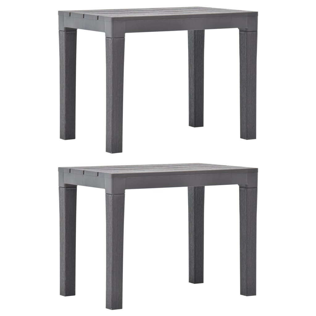 vidaXL Gartenbänke 2 Stk. Moccafarben Kunststoff
