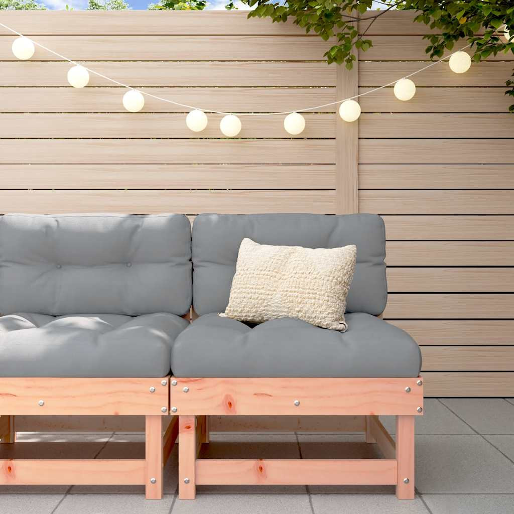 vidaXL Mittelsofa mit Kissen Massivholz Douglasie