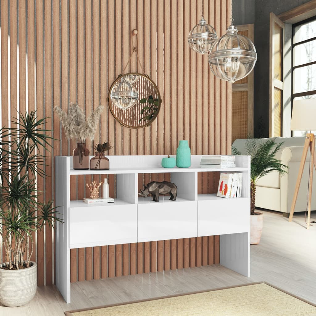 vidaXL Sideboard Hochglanz-Weiß 105x30x70 cm Holzwerkstoff