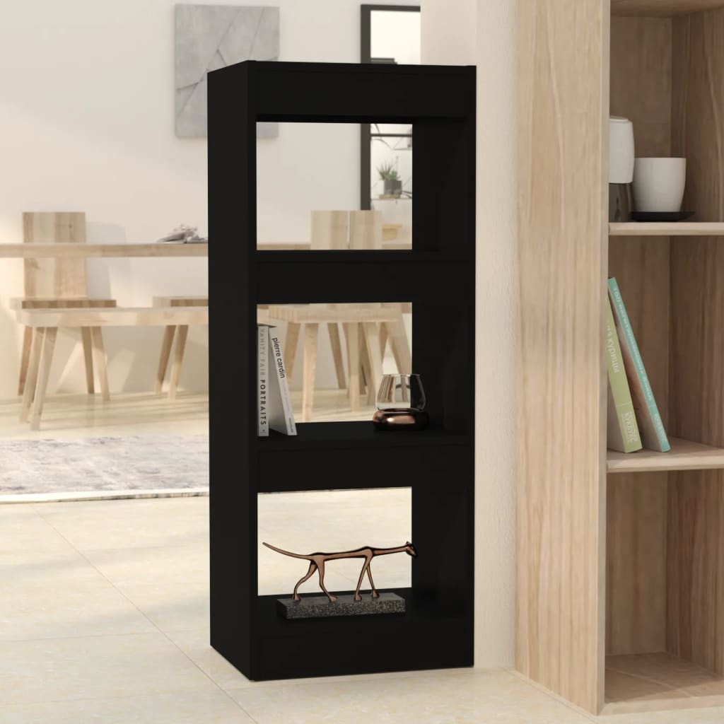 vidaXL Bücherregal/Raumteiler Schwarz 40x30x103 cm Holzwerkstoff